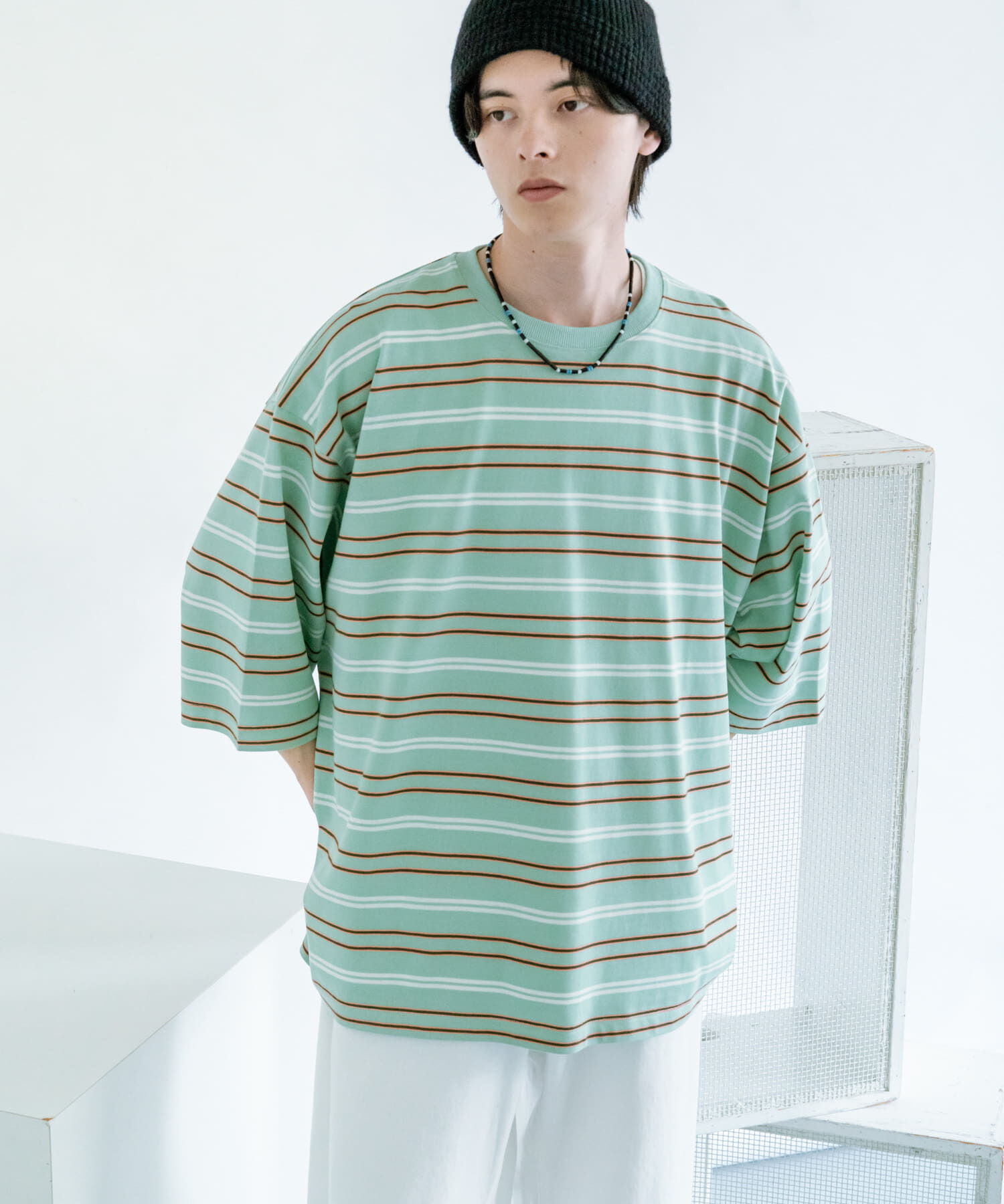 SENSE OF PLACE by URBAN RESEARCH「『ユニセックス』ボーダーエクストラルーズTシャツ」|Tシャツ・カットソー|
