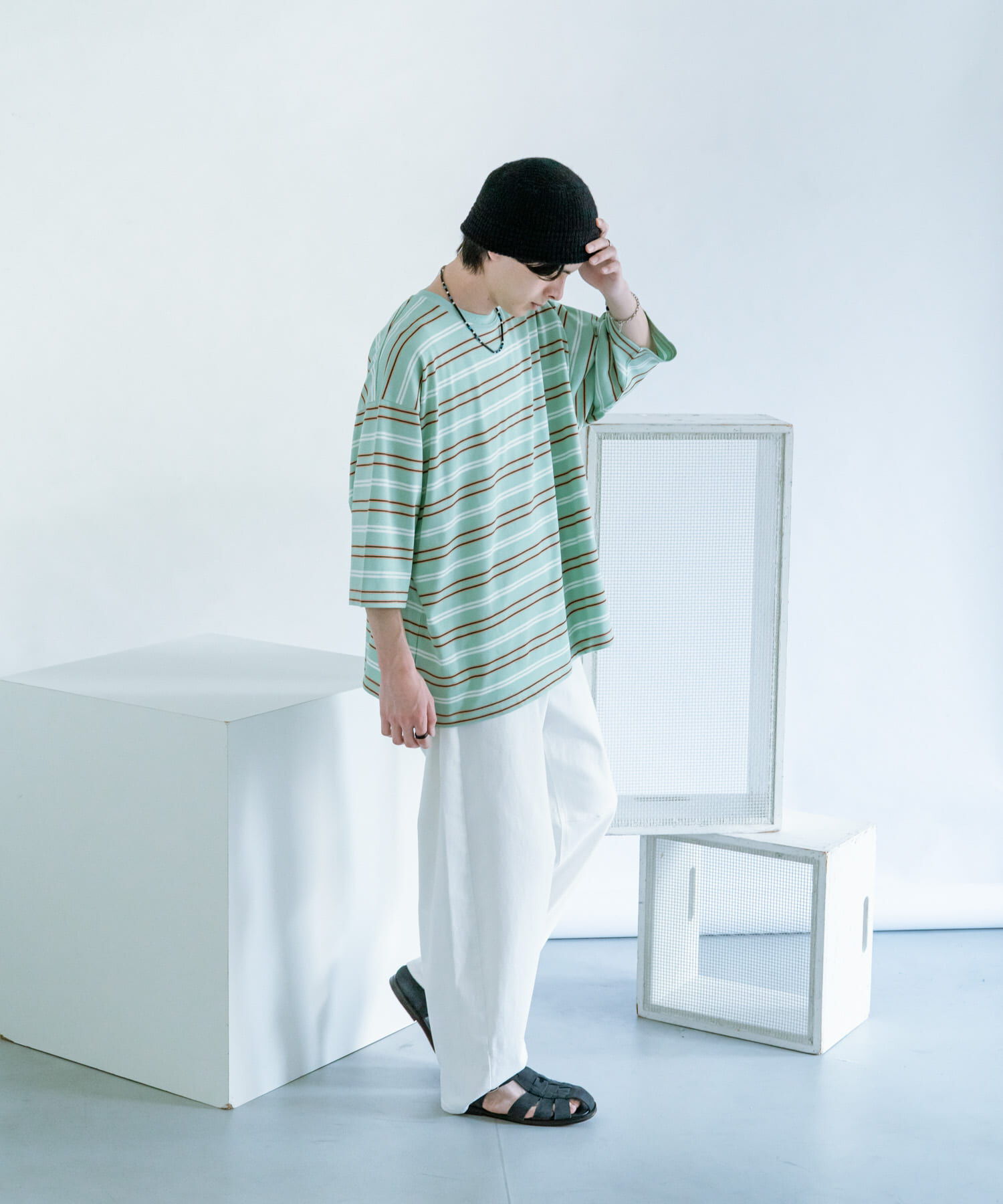 SENSE OF PLACE by URBAN RESEARCH「『ユニセックス』ボーダーエクストラルーズTシャツ」|Tシャツ・カットソー|