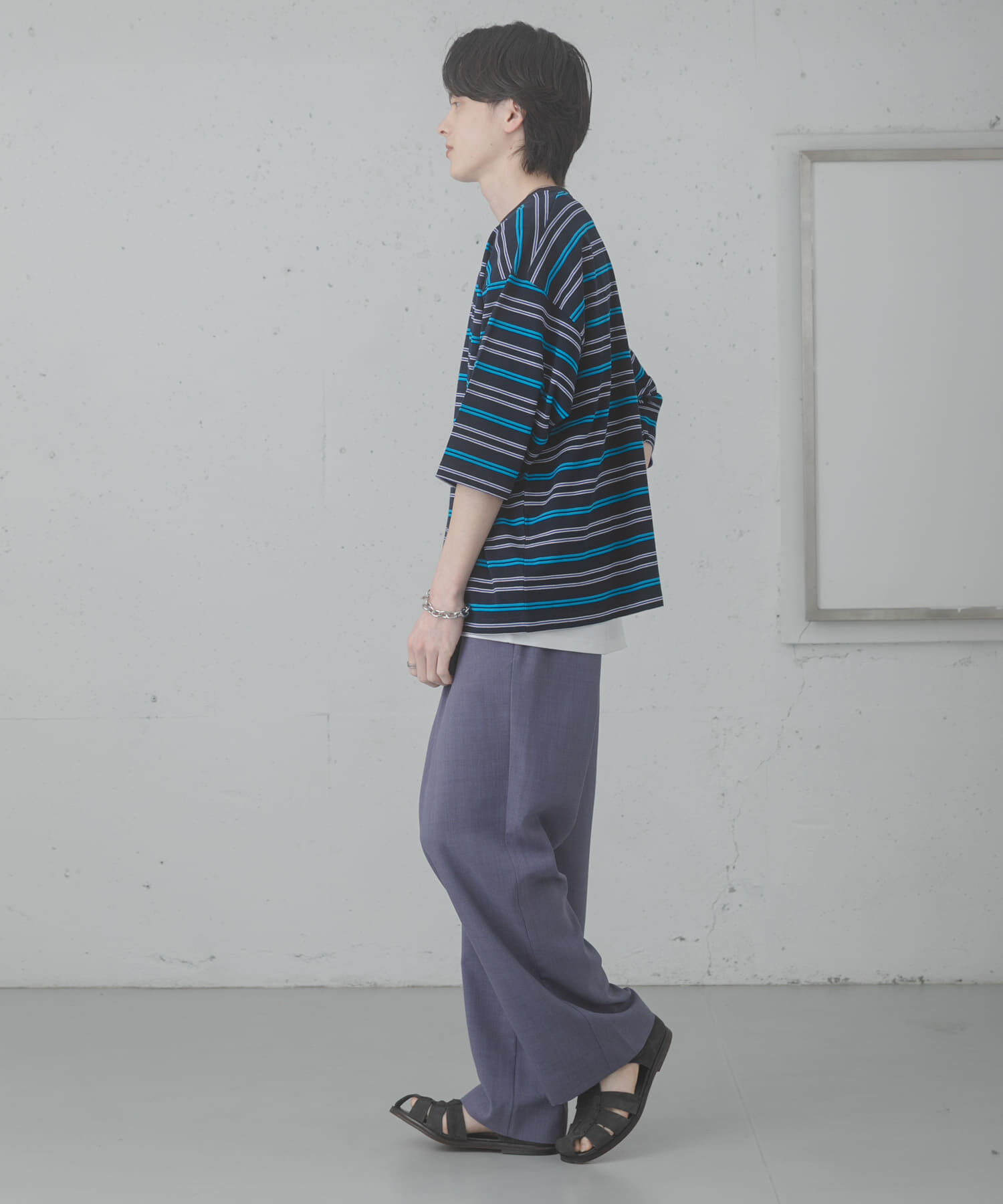 SENSE OF PLACE by URBAN RESEARCH「『ユニセックス』ボーダーエクストラルーズTシャツ」|Tシャツ・カットソー|
