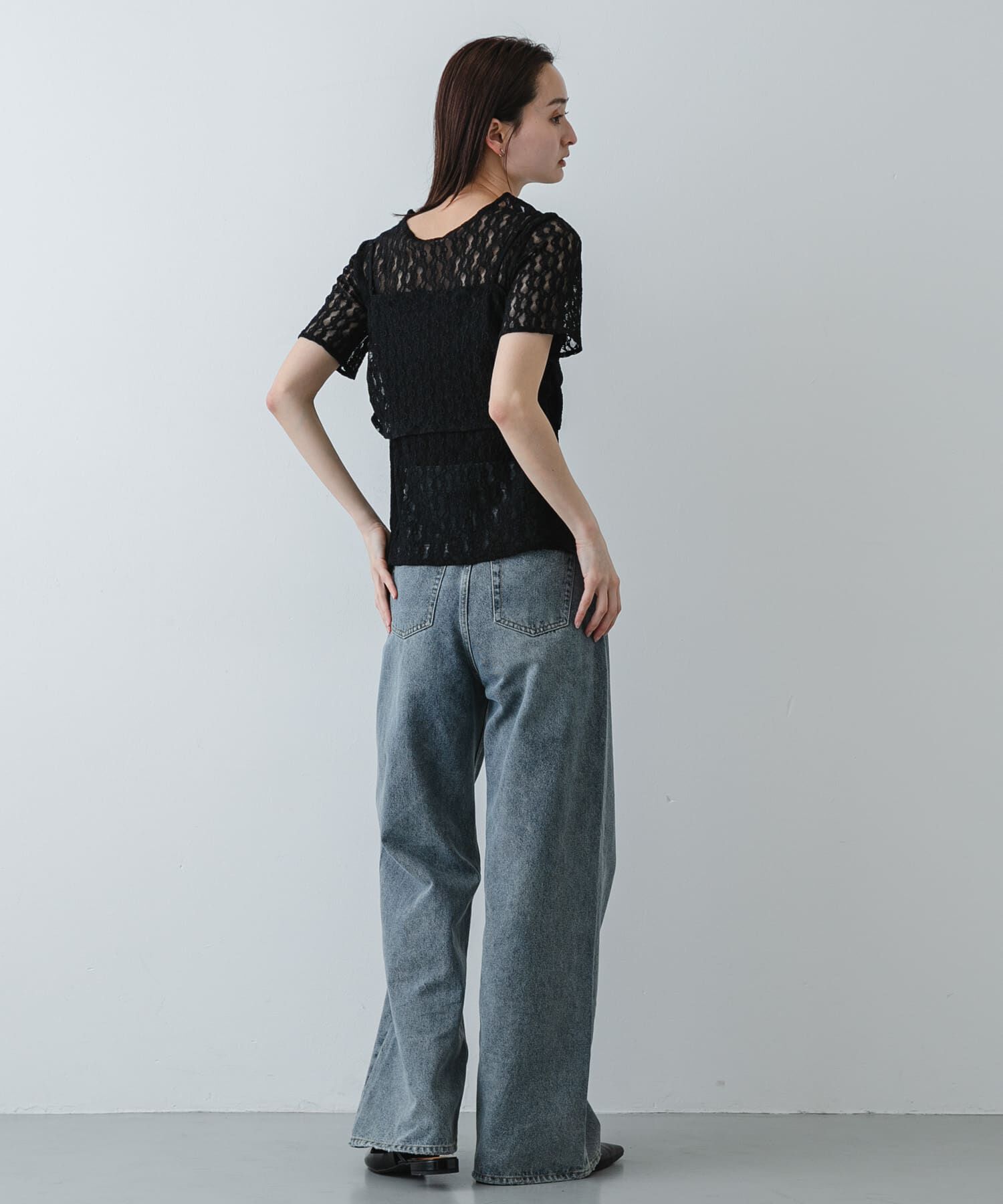 SENSE OF PLACE by URBAN RESEARCH「レースビスチェアンサンブルカットトップ」|Tシャツ・カットソー|
