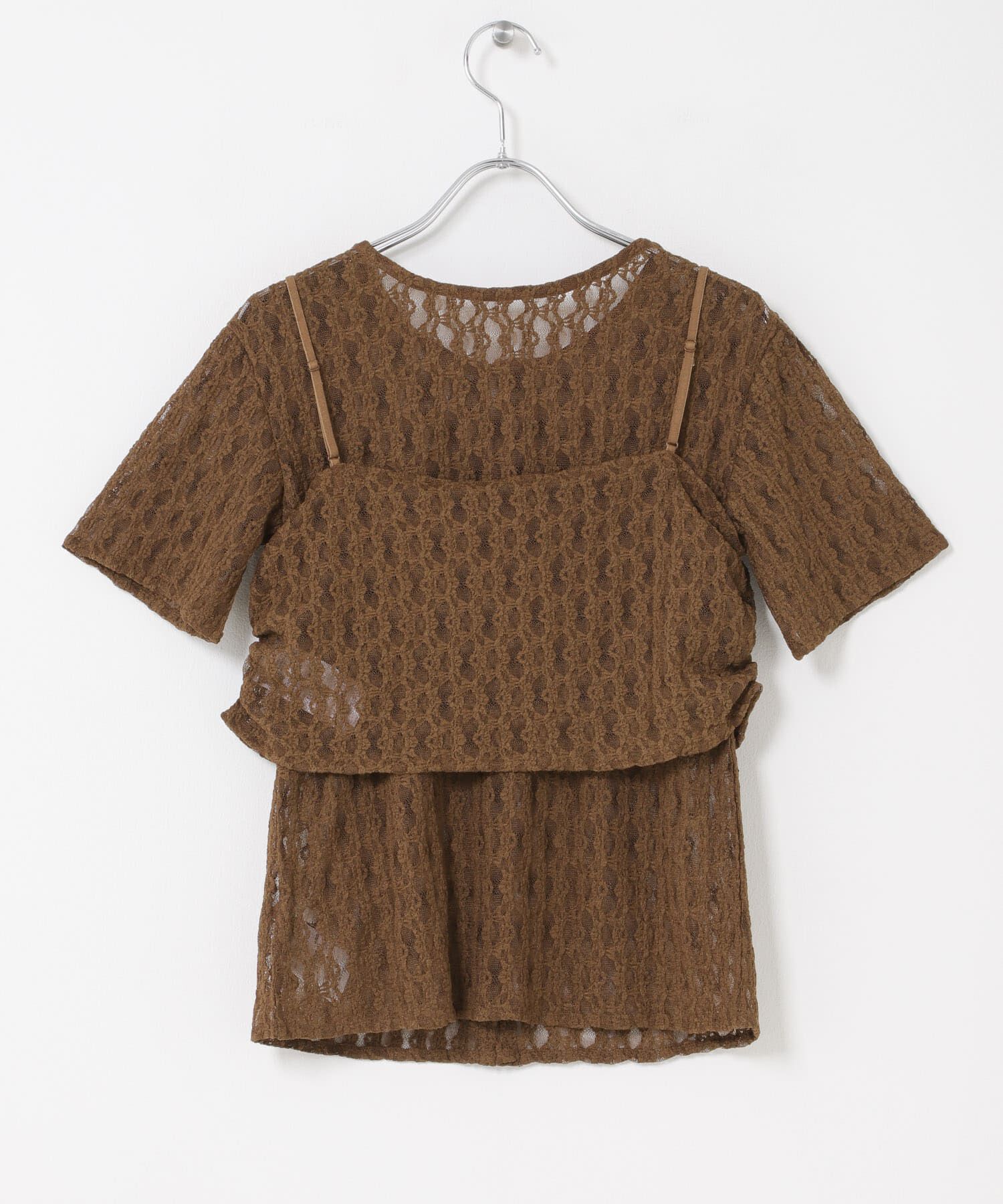 SENSE OF PLACE by URBAN RESEARCH「レースビスチェアンサンブルカットトップ」|Tシャツ・カットソー|