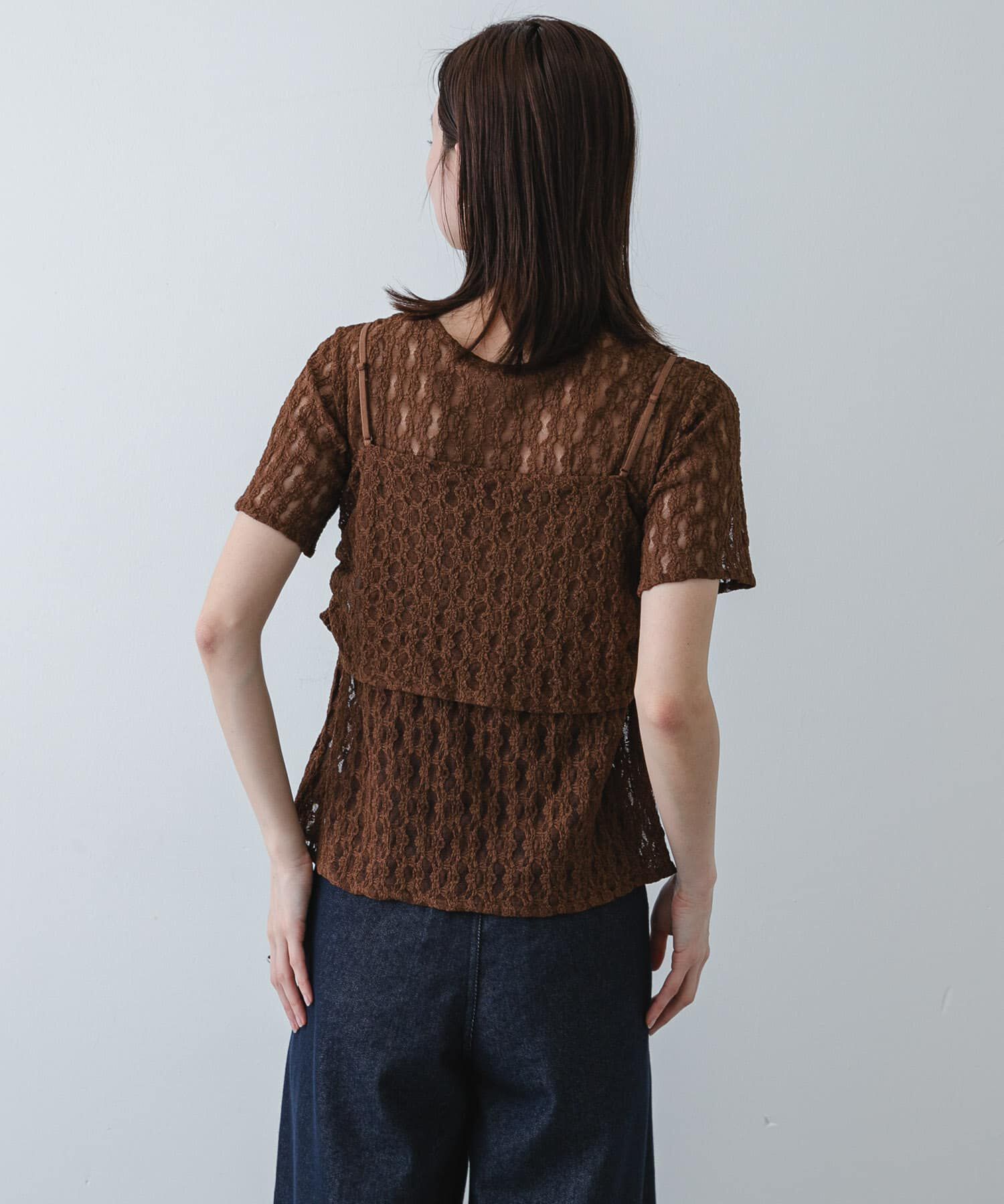 SENSE OF PLACE by URBAN RESEARCH「レースビスチェアンサンブルカットトップ」|Tシャツ・カットソー|