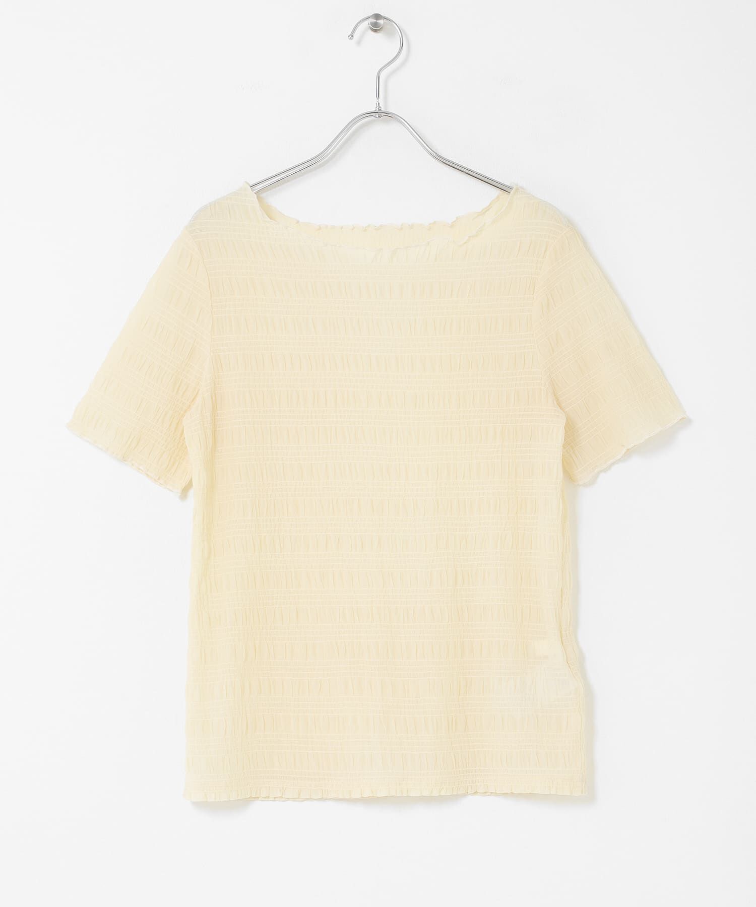 SENSE OF PLACE by URBAN RESEARCH「シャーリングシアートップ(5分袖)」|Tシャツ・カットソー|