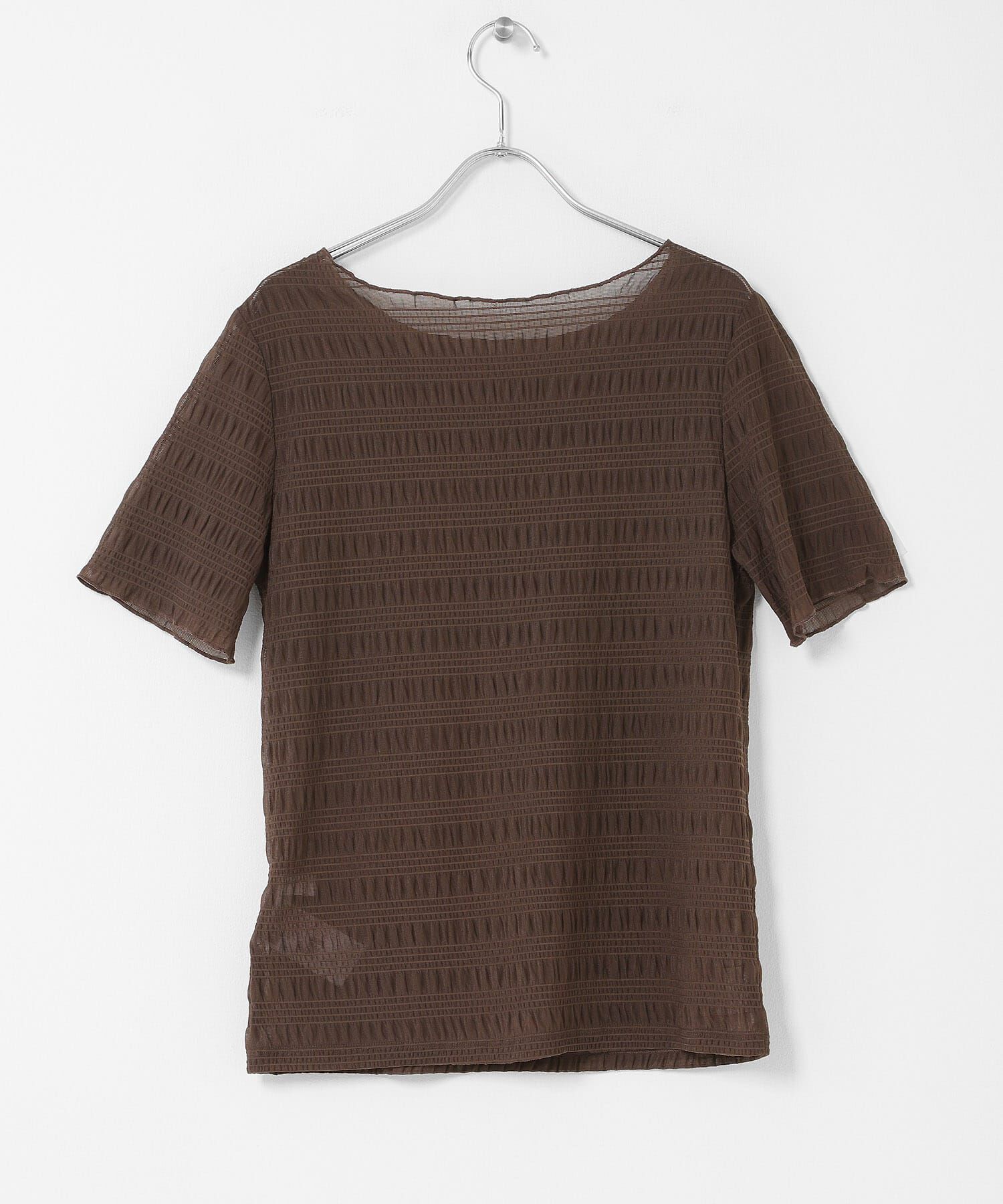 SENSE OF PLACE by URBAN RESEARCH「シャーリングシアートップ(5分袖)」|Tシャツ・カットソー|