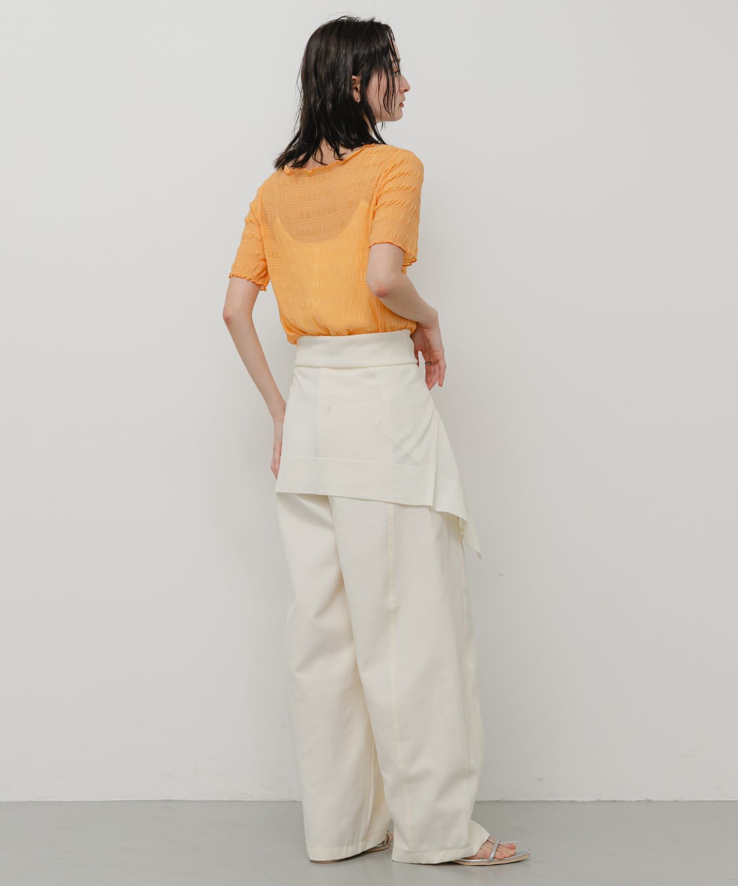 SENSE OF PLACE by URBAN RESEARCH「シャーリングシアートップ(5分袖)」|Tシャツ・カットソー|