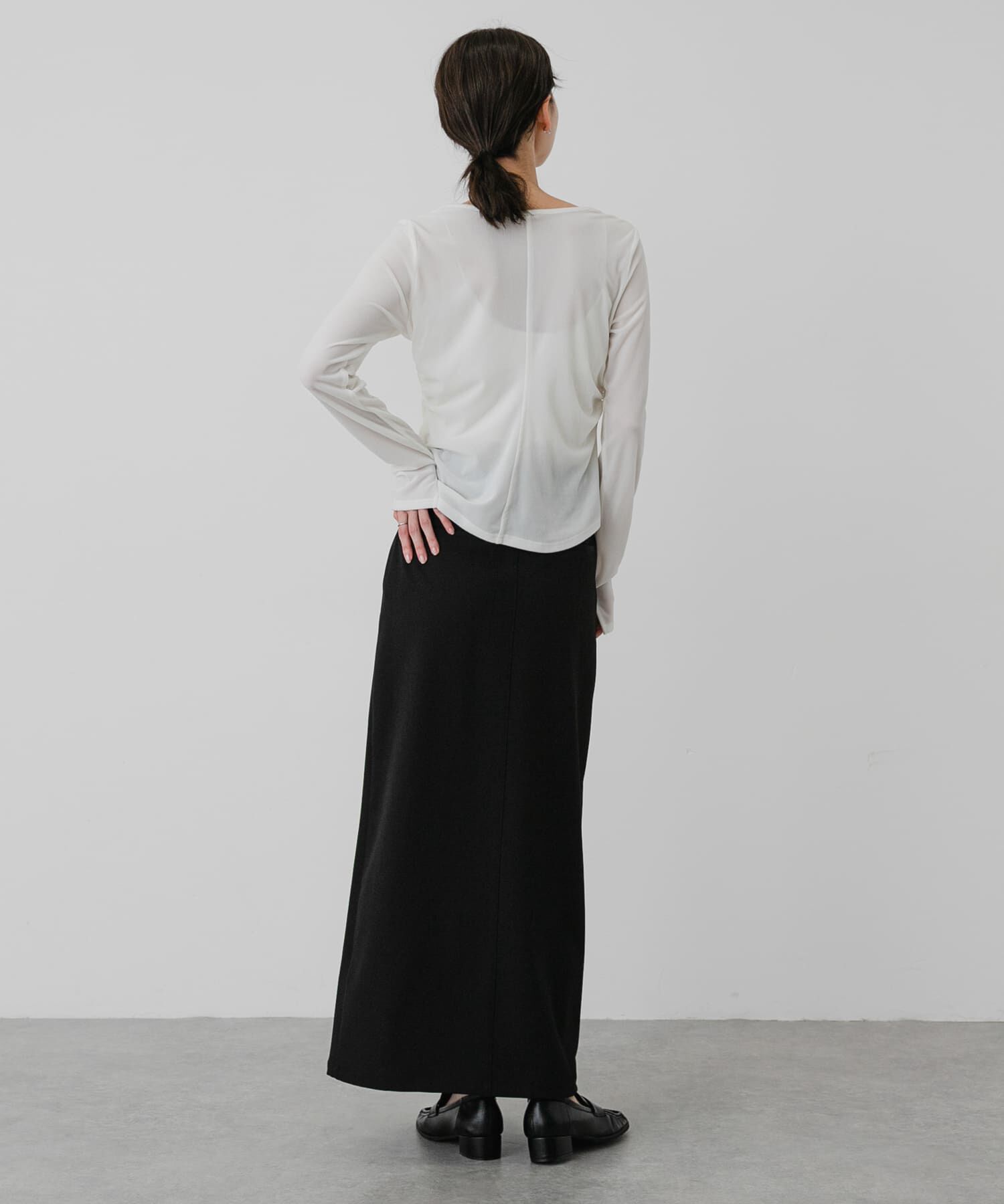 SENSE OF PLACE by URBAN RESEARCH「サイドシャーリングベロアロングTシャツ」|Tシャツ・カットソー|