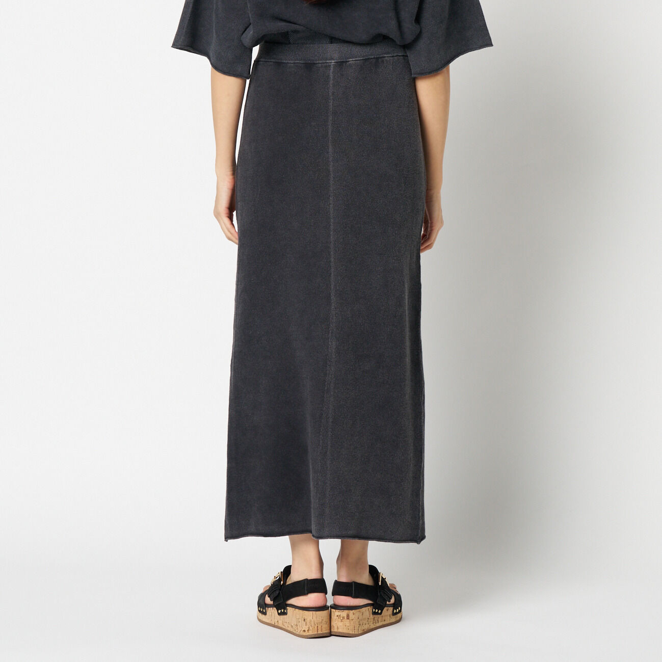 HELIOPOLE「HELIOPOLE FADE RIB KNIT I LINE SKIRT」|スカート|