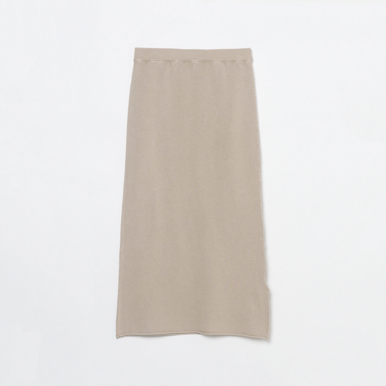 HELIOPOLE「HELIOPOLE FADE RIB KNIT I LINE SKIRT」|スカート|ベージュ