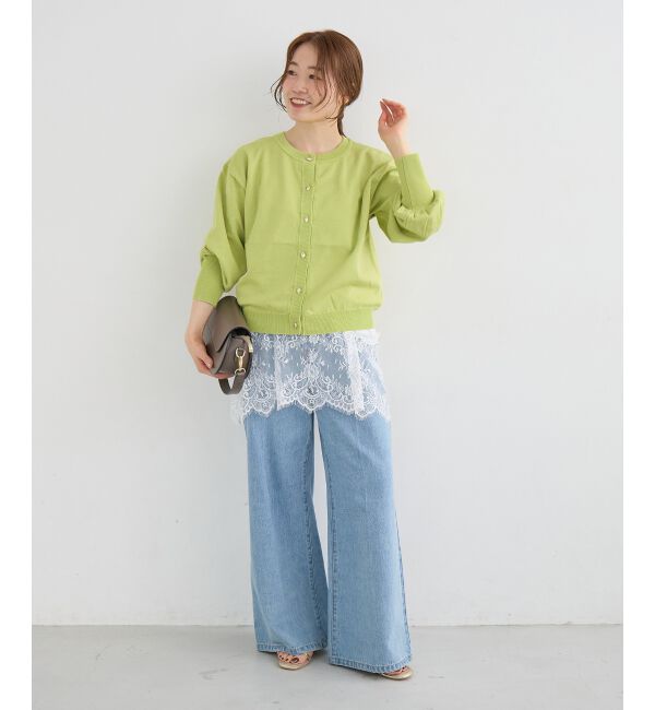  「《WEB限定アイテム》メタルボタンクルーネックカーディガン」|カーディガン|