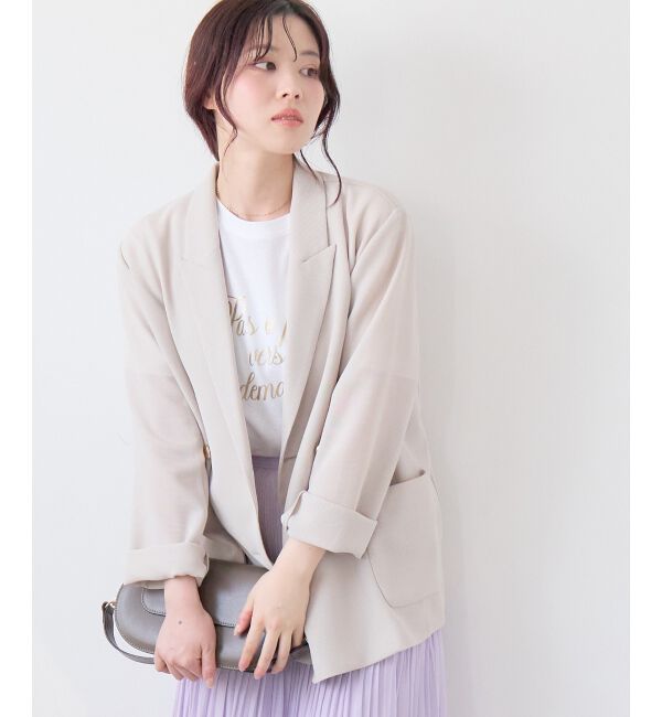  「【手洗い可】メッシュダブルブレストジャケット」|その他|