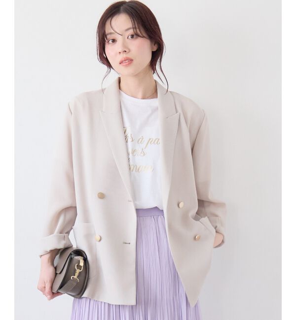  「【手洗い可】メッシュダブルブレストジャケット」|その他|