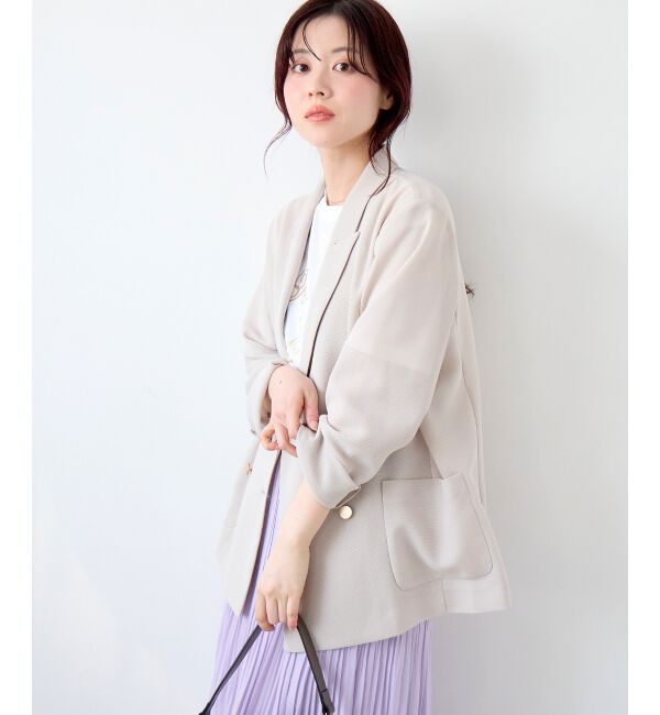  「【手洗い可】メッシュダブルブレストジャケット」|その他|