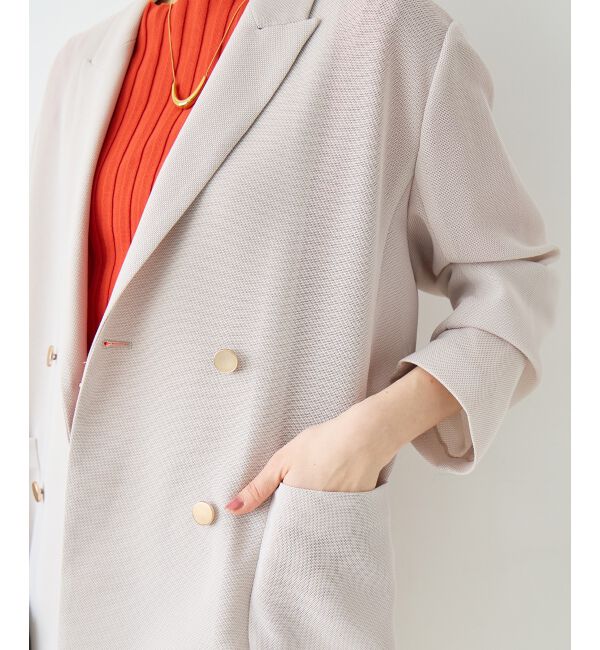  「【手洗い可】メッシュダブルブレストジャケット」|その他|