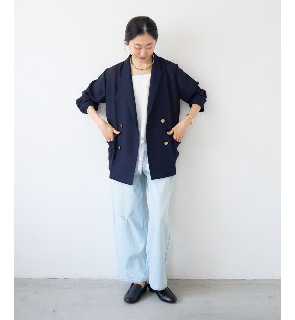  「【手洗い可】メッシュダブルブレストジャケット」|その他|