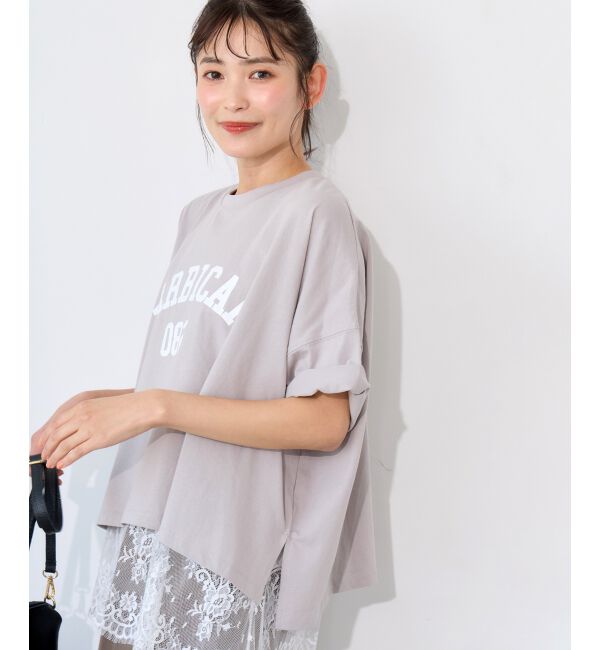  「《WEB限定》カレッジロゴオーバーTシャツ」|Tシャツ・カットソー|