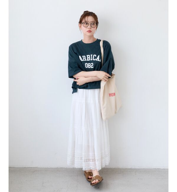  「《WEB限定》カレッジロゴオーバーTシャツ」|Tシャツ・カットソー|