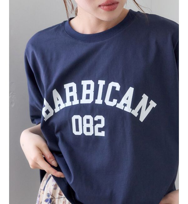 「《WEB限定》カレッジロゴオーバーTシャツ」|Tシャツ・カットソー|ネイビー
