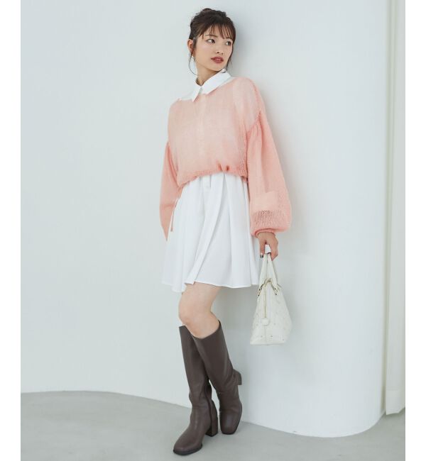 MAJESTICLEGON「ビスチェセットミニシャツワンピース」|ワンピース|
