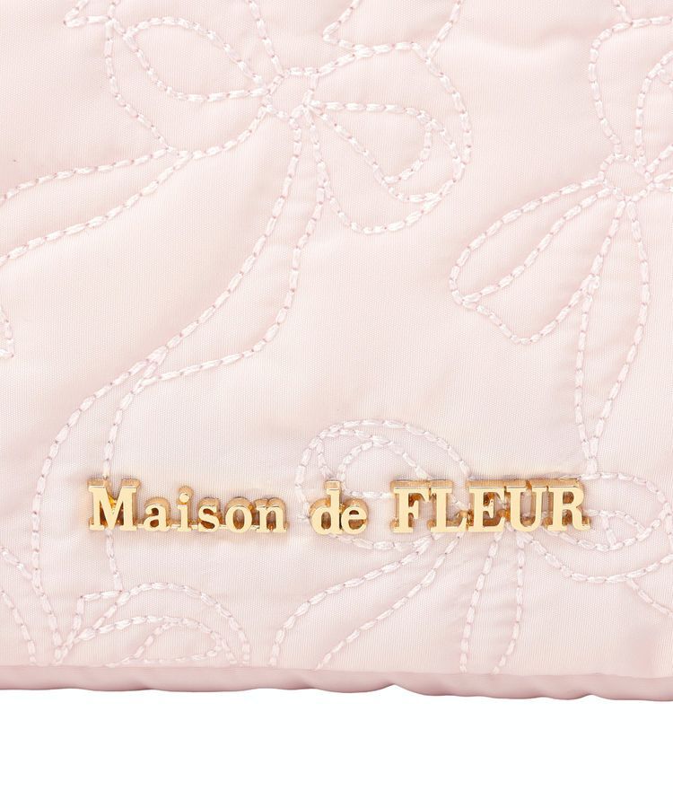 Maison de FLEUR「【PCスタンド内蔵】リボン柄キルティングPCケース」|その他|
