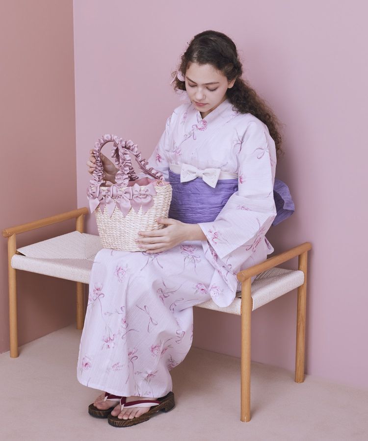 Maison de FLEUR「【セパレート/兵児帯セット】ローズリボン セパレート浴衣」|その他|