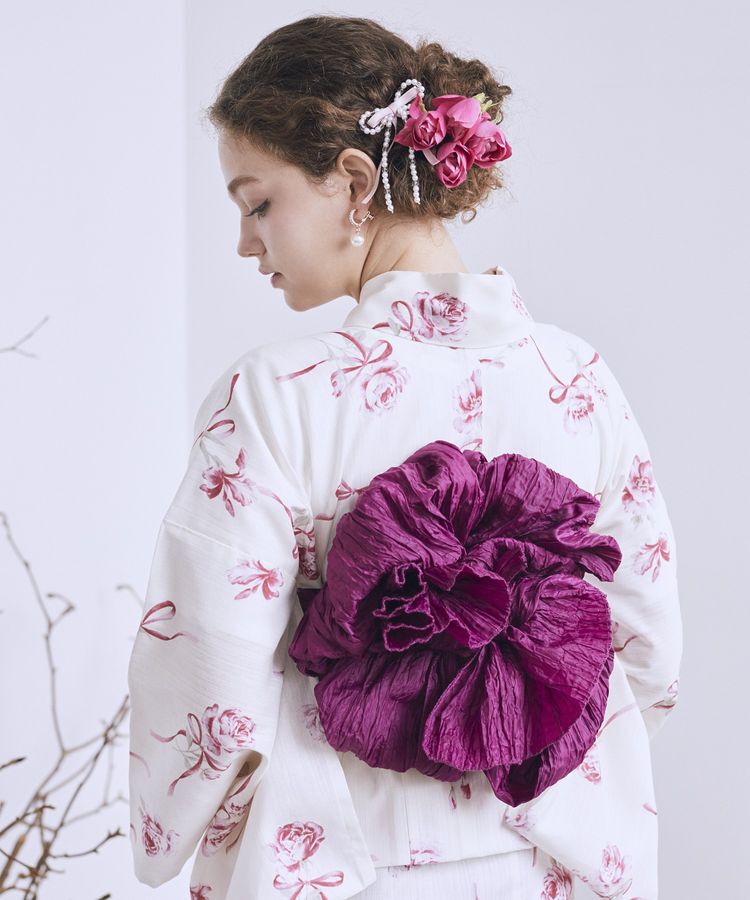 Maison de FLEUR「【セパレート/兵児帯セット】ローズリボン セパレート浴衣」|その他|