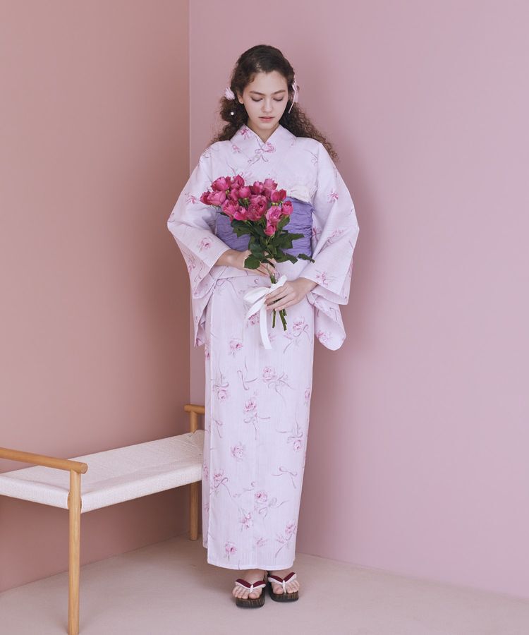 Maison de FLEUR「【セパレート/兵児帯セット】ローズリボン セパレート浴衣」|その他|