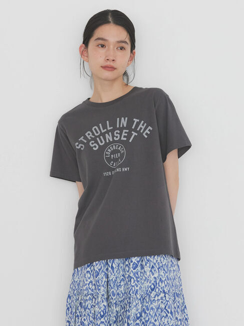  「アソートロゴカット半袖プルオーバー」|Tシャツ・カットソー|チャコールグレー