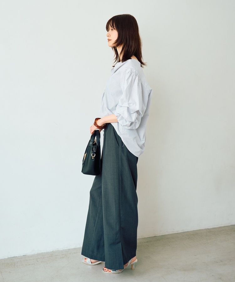 YECCA VECCA「タックスリーブスキッパーブラウス」|シャツ・ブラウス|