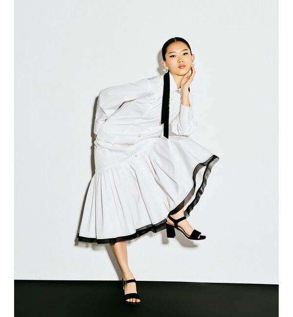 LOULOU WILLOUGHBY「【LOULOU WILLOUGHBY】メモリーツイルティアードシャツワンピース」|ワンピース|