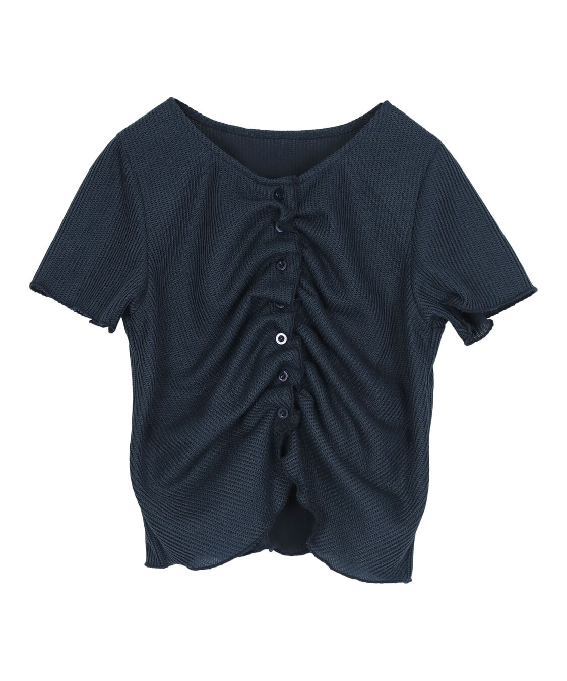 titivate「フロントギャザー半袖トップス」|Tシャツ・カットソー|