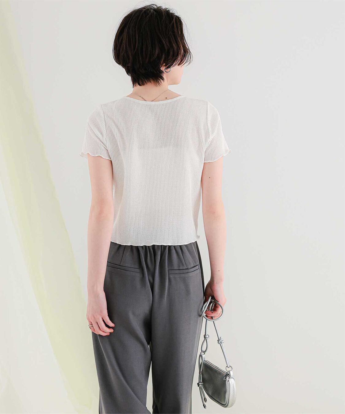 titivate「フロントギャザー半袖トップス」|Tシャツ・カットソー|