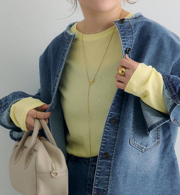  「【春カラーで登場！】コットンシアーカットソー」|Tシャツ・カットソー|