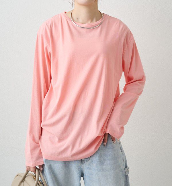  「【春カラーで登場！】コットンシアーカットソー」|Tシャツ・カットソー|ピンク