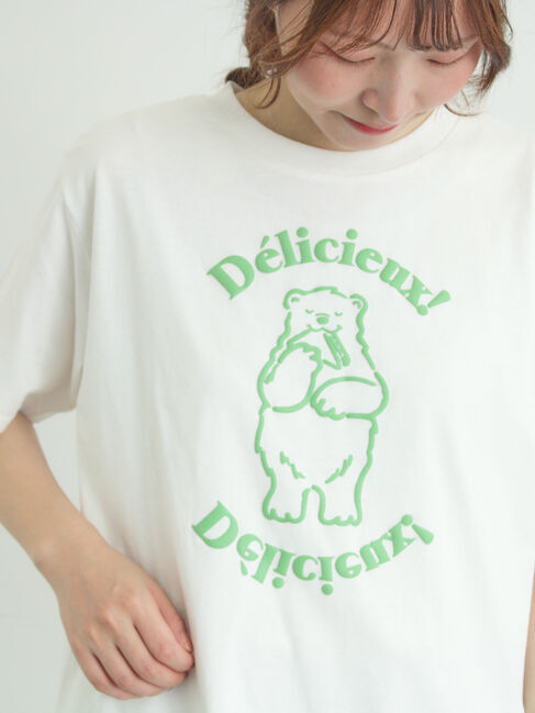 Samansa Mos2「【メルヘン&times;Samansa Mos2】発泡プリントTシャツ」|Tシャツ・カットソー|
