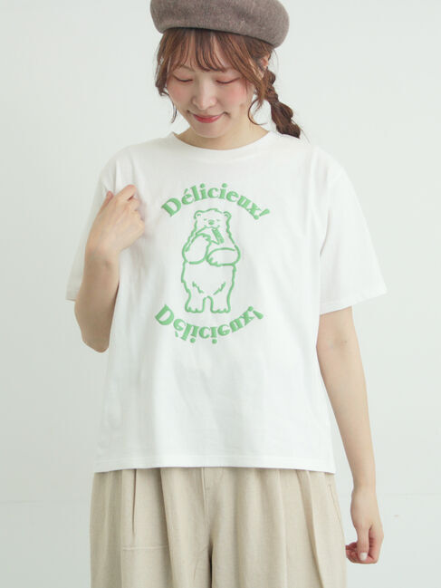 Samansa Mos2「【メルヘン&times;Samansa Mos2】発泡プリントTシャツ」|Tシャツ・カットソー|