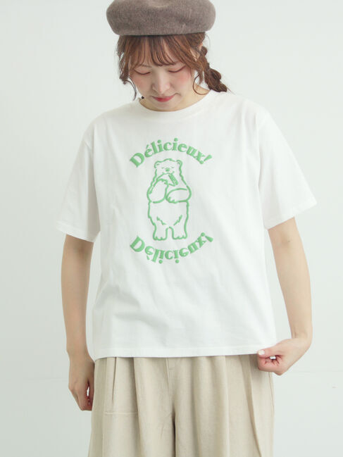 Samansa Mos2「【メルヘン&times;Samansa Mos2】発泡プリントTシャツ」|Tシャツ・カットソー|