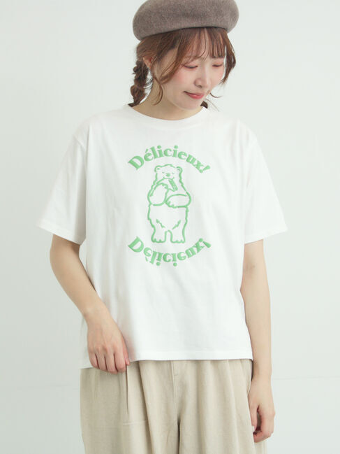 Samansa Mos2「【メルヘン&times;Samansa Mos2】発泡プリントTシャツ」|Tシャツ・カットソー|