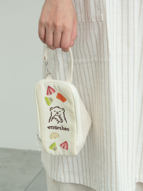 Samansa Mos2「【メルヘン&times;Samansa Mos2】サンドイッチ型ポーチ」|その他|クリーム