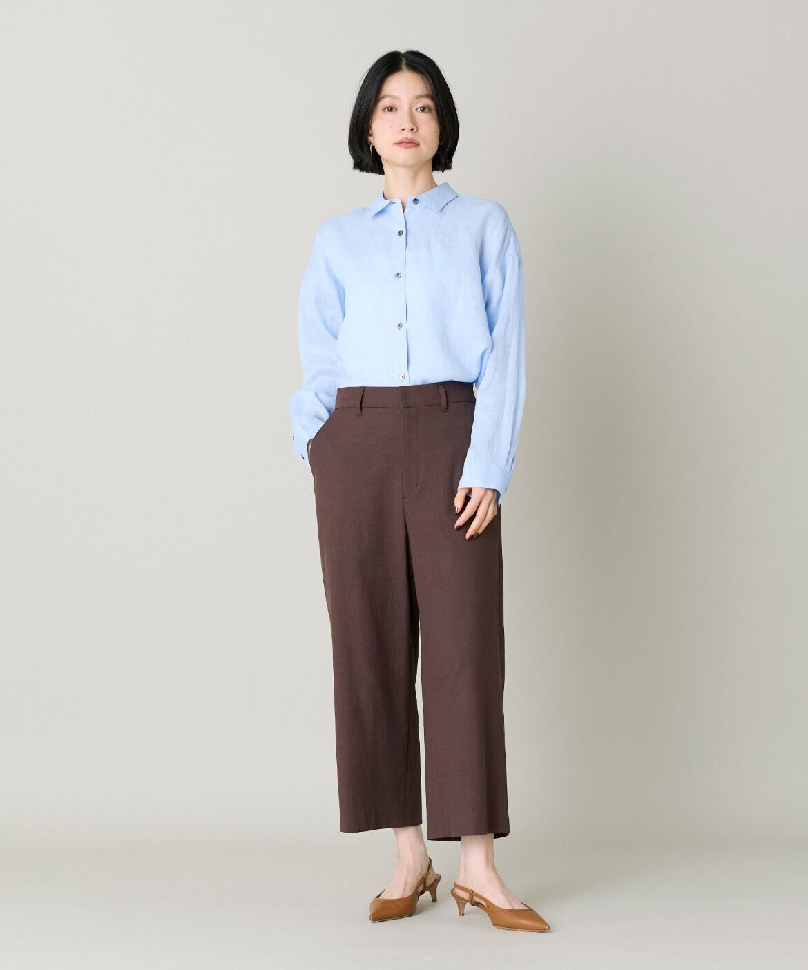 7-IDconcept.「《大きいサイズ》リネンシャツ｜上質な麻素材で涼しく快適な一枚」|シャツ・ブラウス|