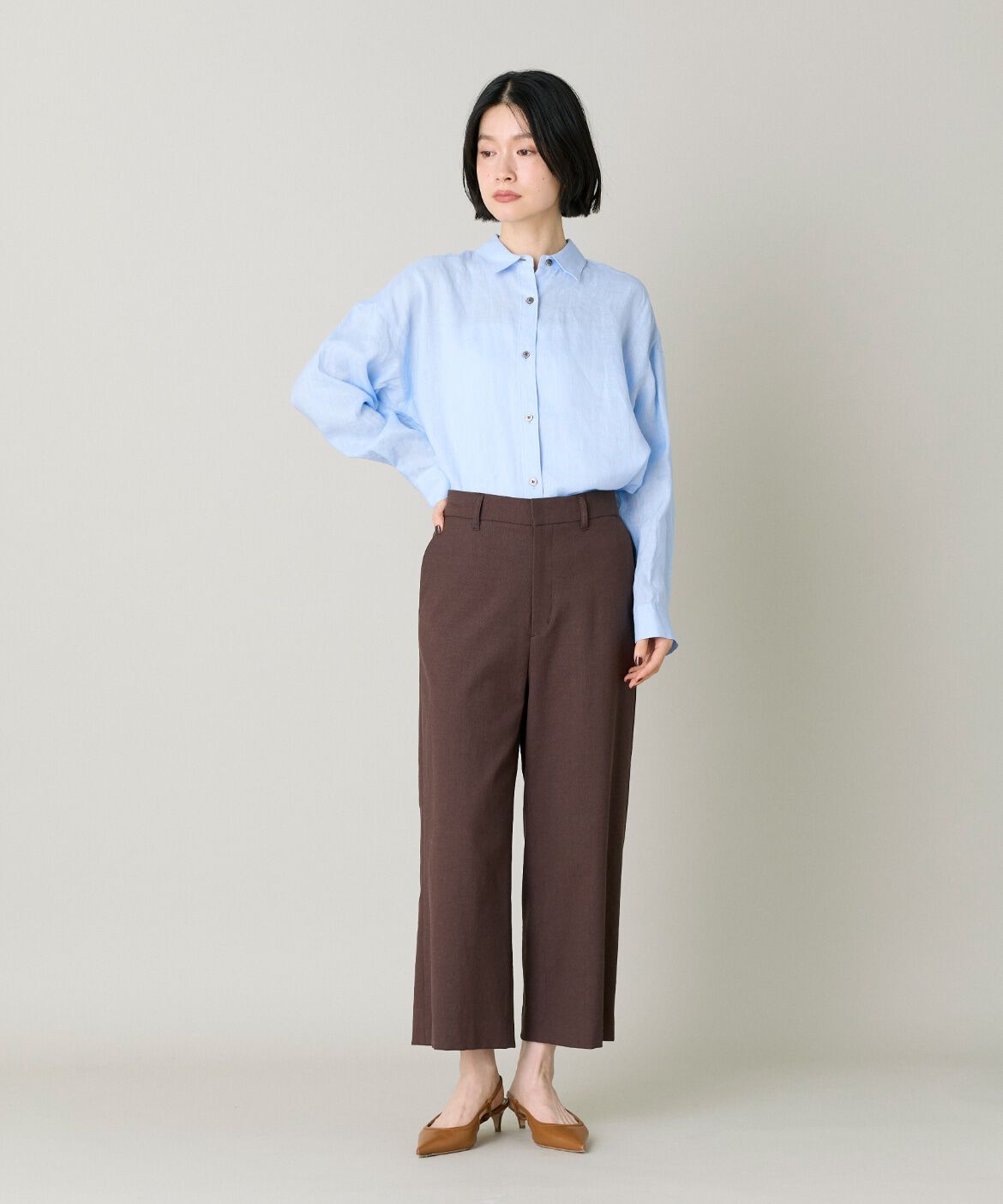 7-IDconcept.「《大きいサイズ》リネンシャツ｜上質な麻素材で涼しく快適な一枚」|シャツ・ブラウス|