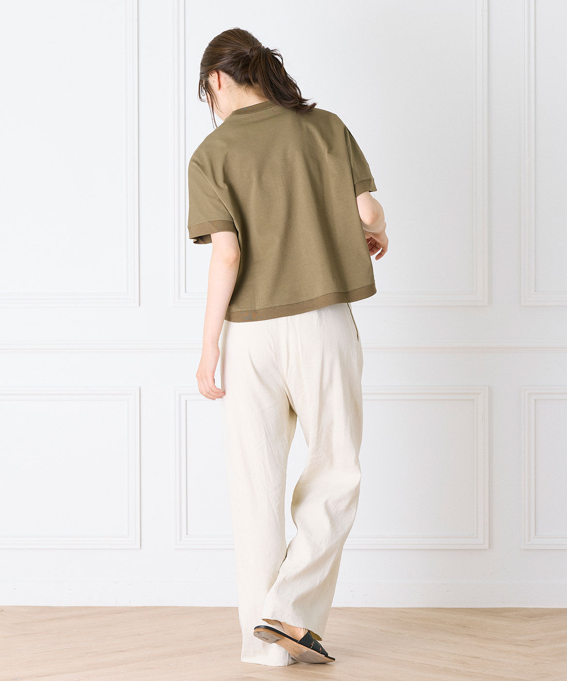 INED「《大きいサイズ》ドルマンスリーブTシャツ」|Tシャツ・カットソー|