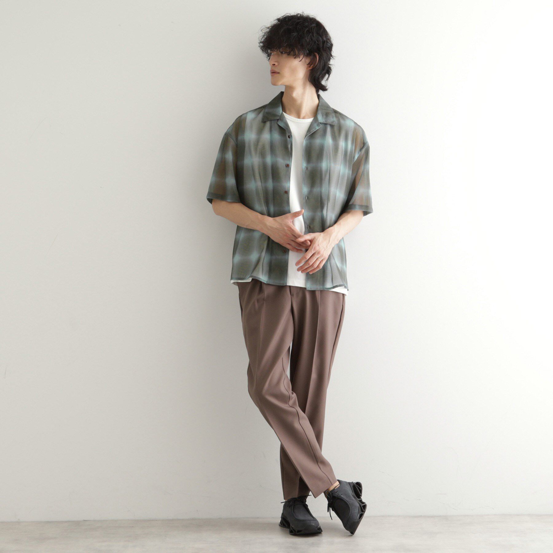 tk.TAKEO KIKUCHI「◆メッシュオンブレーチェックシャツ」|シャツ・ブラウス|
