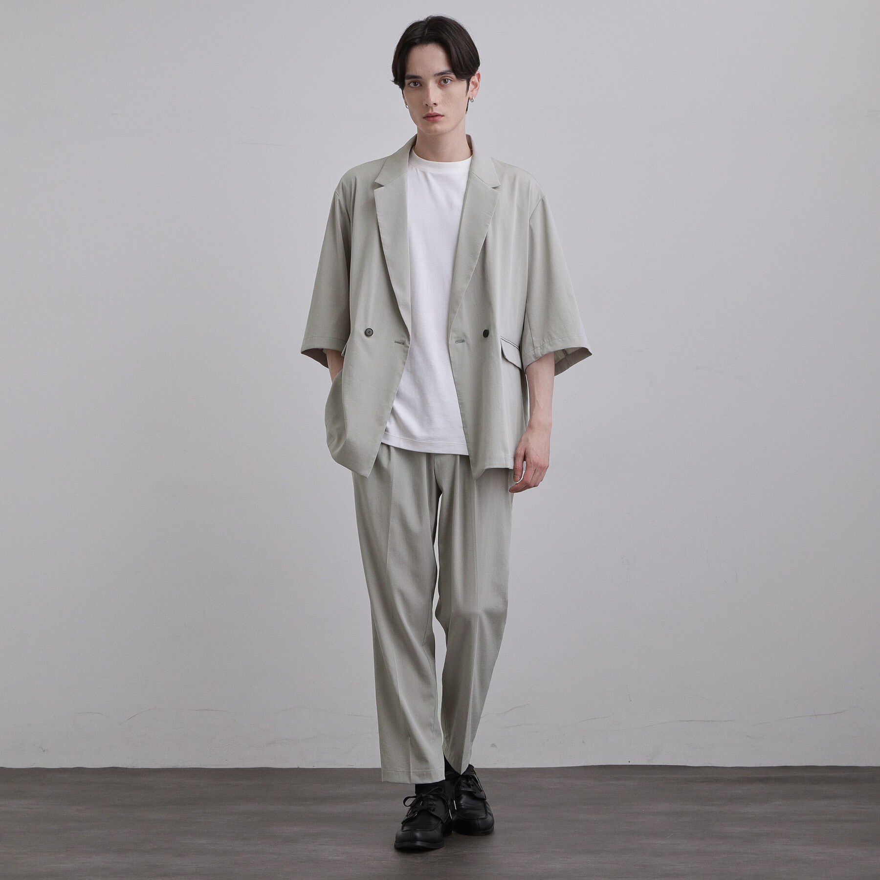 tk.TAKEO KIKUCHI「【接触冷感／UVCUT／セットアップ対応可】COOL PLAY5部袖ジャケット」|テーラードジャケット|