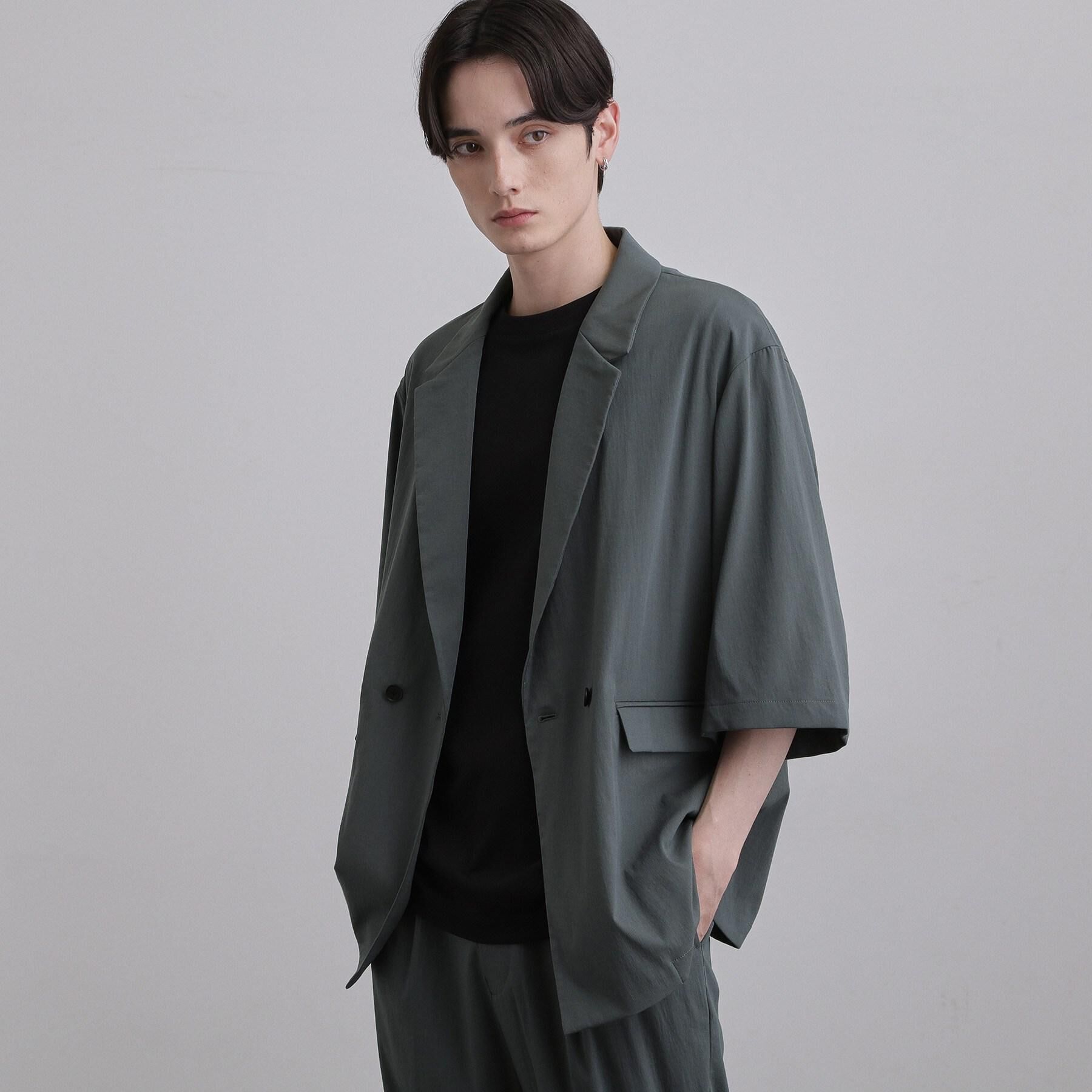 tk.TAKEO KIKUCHI「【接触冷感／UVCUT／セットアップ対応可】COOL PLAY5部袖ジャケット」|テーラードジャケット|