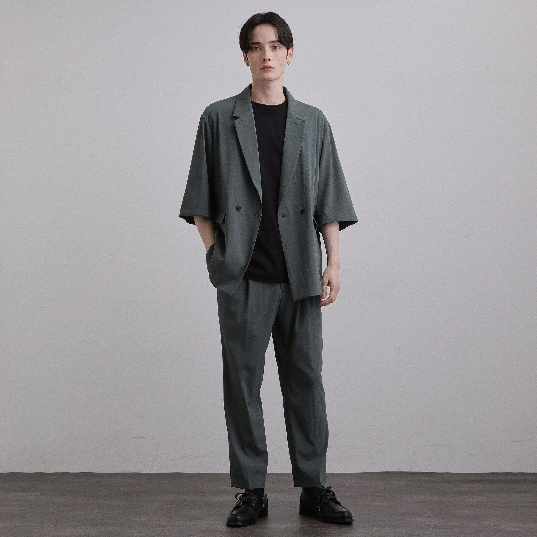 tk.TAKEO KIKUCHI「【接触冷感／UVCUT／セットアップ対応可】COOL PLAY5部袖ジャケット」|テーラードジャケット|