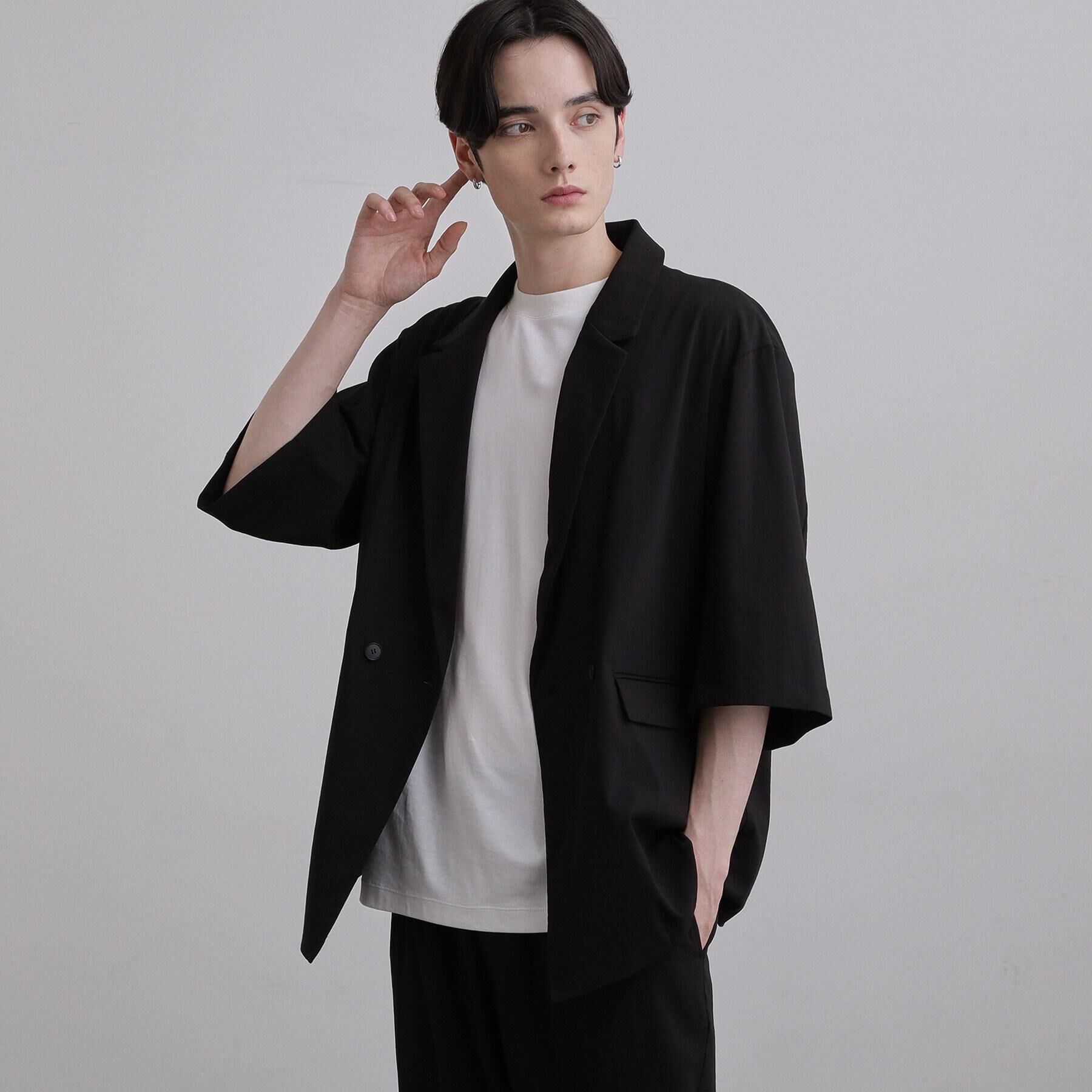 tk.TAKEO KIKUCHI「【接触冷感／UVCUT／セットアップ対応可】COOL PLAY5部袖ジャケット」|テーラードジャケット|
