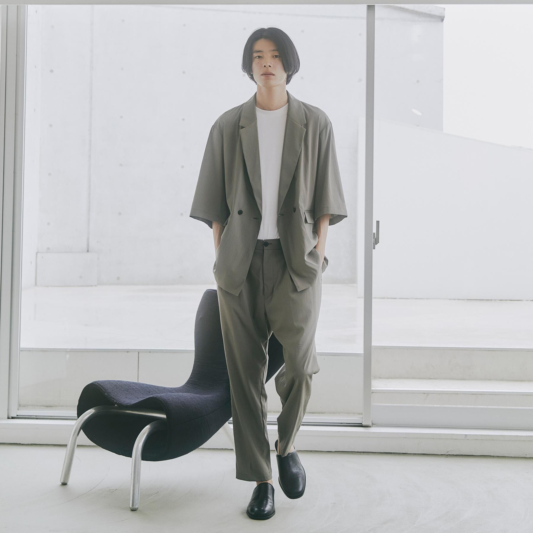 tk.TAKEO KIKUCHI「【接触冷感／UVCUT／セットアップ対応可】COOL PLAY5部袖ジャケット」|テーラードジャケット|