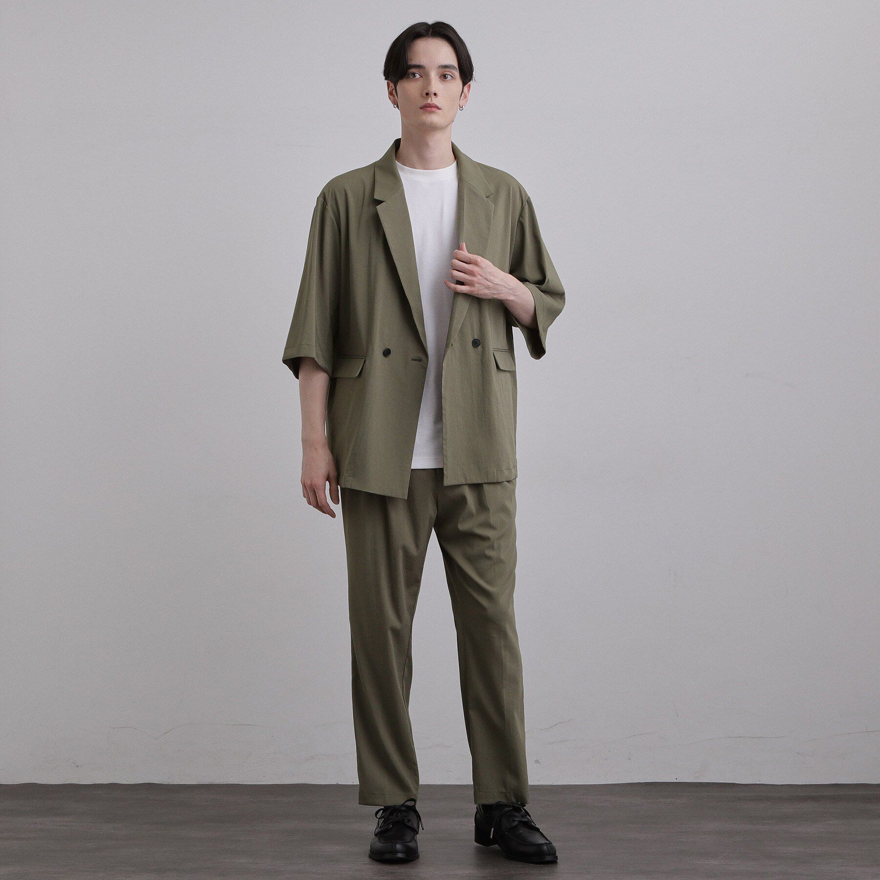 tk.TAKEO KIKUCHI「【接触冷感／UVCUT／セットアップ対応可】COOL PLAY5部袖ジャケット」|テーラードジャケット|