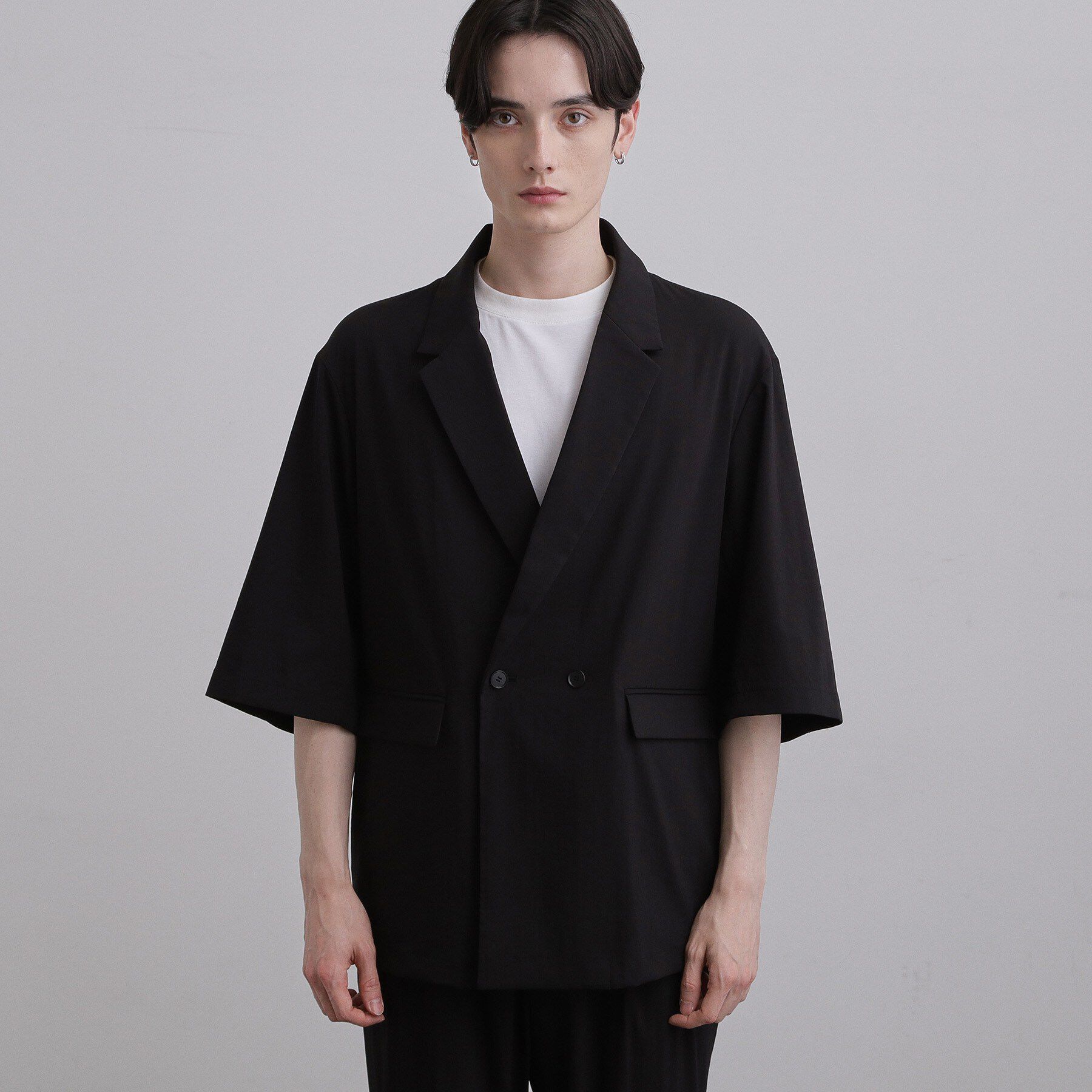 tk.TAKEO KIKUCHI「【接触冷感／UVCUT／セットアップ対応可】COOL PLAY5部袖ジャケット」|テーラードジャケット|