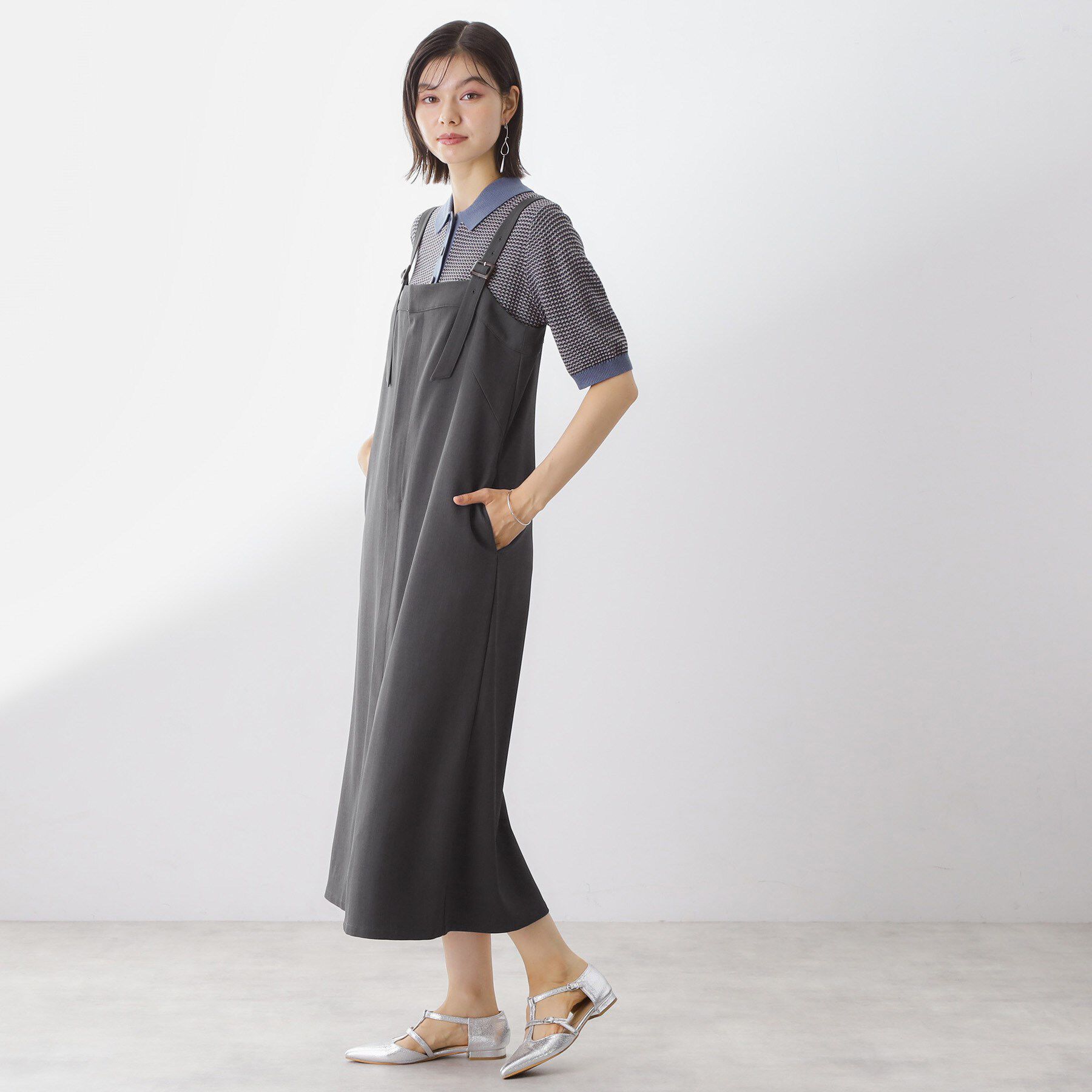 THE SHOP TK「柄アソートポロニットシャツ【洗濯機OK】」|ニット・セーター|